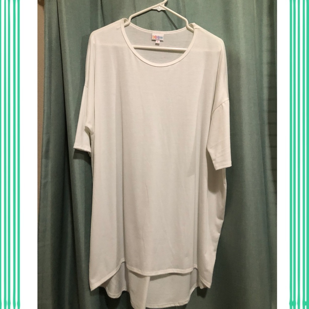 White LuLaRoe Irma Tunic